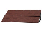 52"x18" Wine Red Awning, Iron Frame, Corrugated Steel Tile Coating 31707554