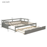 Extending Daybed with Trundle, Wooden Daybed with Trundle, Gray WF194887AAE