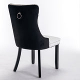A&A Furniture,Nikki Collection Modern,High-end Tufted Solid Wood Contemporary PU and Velvet W114390195