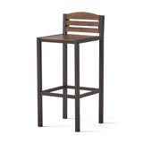 Milos Outdoor Acacia Wood Barstool 57485.00DBRN