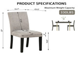 Dinings Only, Wooden Dinings Set of 4, Kitchen with Padded Seat, Upholstered Side W1998P375155
