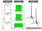 135W Silver Black Umbrellas with Background Stand Non-Woven Fabrice Set 64774424