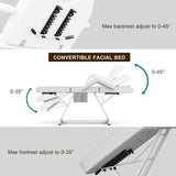 Professional Tattoo Bed Chair Massage Table with Storage Pocket and Towel Hook for Esthetician, 47558795