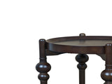 Classic Solid Wood Round Side Table with Lower Shelf W3137P506942