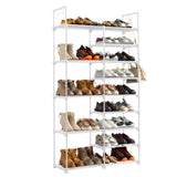 ZNTS FCH Double row 9 layers with handles Non-woven shoe rack Iron pipe + PP pad + plastic 18408970