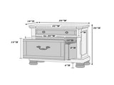 Rubber Wood 2 Drawers Nightstand in Antique Cherry Finish B016P251353