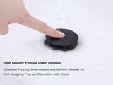 2-Handle 4-Inch Oil Rubbed Bronze Bathroom Faucet, Bathroom Vanity Sink Faucets with Pop-up Drain 81274713