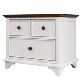 Wooden Captain Two-Drawer Nightstand Kids Night Stand End Side Table for Bedroom, Living Kids' WF305273AAK