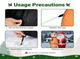 Santa Claus Hugging Reindeer Inflatable 6.8ft, 190D Polyester Christmas Yard Decor with 6 LED 16150534