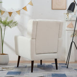 Modern Accent Chair,Teddy Fabric Living Room Chairs Comfy Reading Chair,Mid Century Accent Chair, W1028P236468