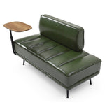 ZNTS 55"Inch Width Modern End of Bed Bench,Green Faux Leather Upholstered With side table, 360-degree W2677P196638