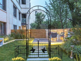 Metal Garden with doors Garden Arbor Trellis Climbing Plants Support Outdoor Wedding W656127046