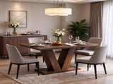 47.2" Modern Rectangular Dining Table for 4 People, Kitchen Table for Dining Room & Living 99549675