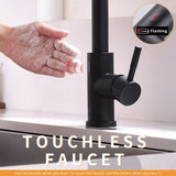 Touchless Kitchen Faucet,Hands Free Automatic Smart Kitchen Faucet Black Smart Kitchen Faucet W1932P156238