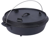 pre-Seasoned Cast Iron Dutch Oven With Skillet Lid, Outdoor Camping Deep Pot for Camping Fireplace 70106723