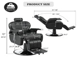 Heavy Duty Reclining Barber Chair,All Purpose Hydraulic Recline Barber Chair Salon Beauty Styling 21347866