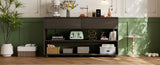 TREXM Console Table for Entryway, Vintage Entryway Table with Drawers and Shelves, Perfect Console N715P233434P