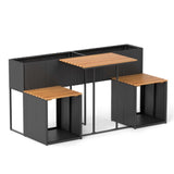 Garden table and chair with elevated garden bed 79214042