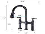 Pull Down Double Handle Kitchen Faucet 15569694