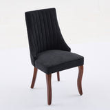 Rayon Cloth Flocking Linen Dining Chairs Channel Kitchen Dinner Chair Comfy Fabric Upholstered W1143P233646