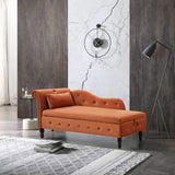 Aijia 60" Velvet Multifunctional Storage Chaise Lounge Buttons Tufted Nailhead Trimmed Solid Wood W111749343