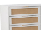 43.31"6-Drawers Rattan Storage Cabinet Rattan Drawer,for Bedroom,Living Room,White 94765252