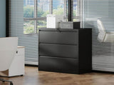 3 Drawer Lateral File Cabinet, 35.4 Inch Wide Metal Filing Cabinet, Locking Heavy Duty File Cabinet 10304319