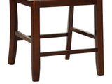 Set of 2 Chairs Dining Room Furniture Brown Solid wood Counter Height Chairs Upholstered Cushioned HS00F1205-ID-AHD