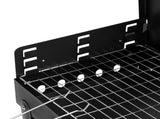 44*27*7cm Portable Square Charcoal Grill Black 87215961