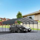 20x20FT Metal Carport Heavy Duty with Galvanized Steel Roof, Outdoor Garage Car Shelter Shade for 2 W2556P266777