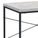 Antique White and Black Writing Desk with Metal Sled Base B062P184539