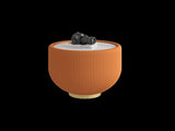 Modern Round Sintered stone Pattern Tabletop Leather Edge Sofa End Table with Metal Base,Luxurious W3081P293638