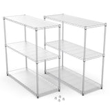 ZNTS 2 Pack 3 Tier Shelf Wire Shelving Unit, 2P-3TWL1848-C-LKJ W1550127380