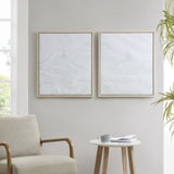 Hand Embellished Abstract 2-piece Framed Canvas Wall Art Set B03596693