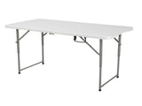 4ft Foldable Lift Patio Plastic Table White 20009698