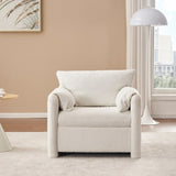 002 Fixed-Modern Sofa Chair, Elegant Single Sofa Chair with Soft Chenille Cushion for Living Room, W2636P232353