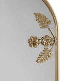Arched Metal Floral Wall Mirror B035129256