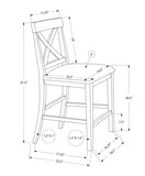 Dining Chair, 44" Height, Set Of 2, Side, Upholstered, Counter Height, Dining Room, Kitchen, Dark B2710P287015