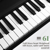 ZNTS GEP-204 61Key Folding Piano Semi-Weighted Standard Keyboards Digital Piano 68889643