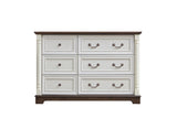 Farmhouse Style 6 Drawer Dresser Chest with Base Wooden Rustic Chest of Drawers, Storage Dresser W2393P252364