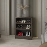 FM FURNITURE Oatman Shoe Rack with Open Storage, Wengue B128P301390