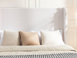 Hayden Upholstered Wingback Bed Size King / Tall 54" Headboard Upholstered King Bed / Without Wooden B083P245049