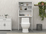 Over The Toilet Rack 2 -Tier Toilet Bathroom Spacesaver Storage Shelf with 2 Doors Wood Storage 54623098