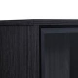 51.2'' Tall Lighted Display Cabinet with Tempered Glass Door, Metal Legs, LED Curio Cabinet, Modern N845P261794B