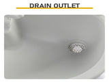 CHH-7701 Portable Removable Outdoor Wash Basin White 14412236