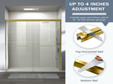 56-60 in. W x 72 in. H Double Sliding Shower Door, Semi-frameless Bathroom Sliding Door with 1/4" T5223P413101