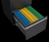 2 Drawer File Cabinet with Lock, Metal Under Desk Rolling Filing Cabinet fits Letter/Legal/A4 Size W1247125571