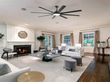 72 Inch Modern Large Design Ceiling Fans With Smart Remote Control 6 Wind Speed DC Motor Black for 92131768