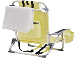 63*65*82cm Short Oxford Cloth Silver White Aluminum Tube Bearing 100kg Beach Chair Yellow 14794993