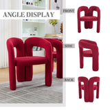 COOLMORE Contemporary Designed Velvet Fabric Upholstered Accent/Dining Chair /Barrel Side Chairs W395P224755